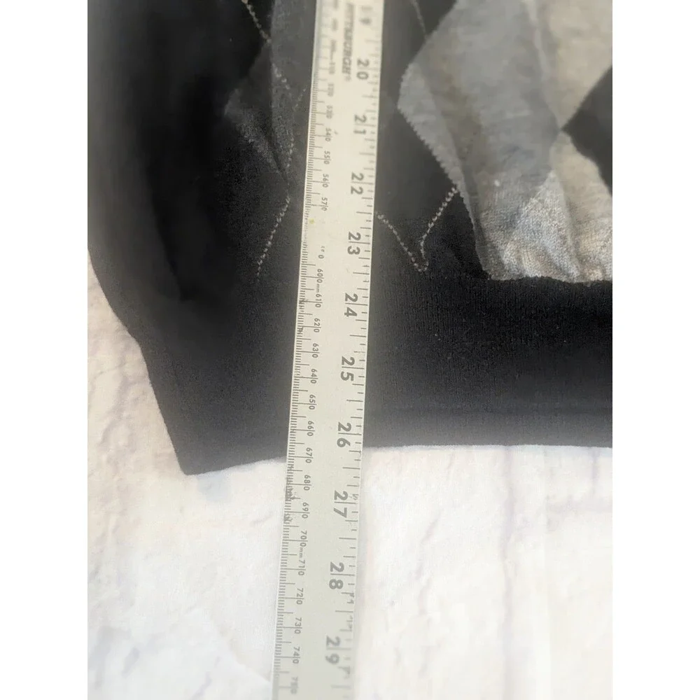 Brandini Argyle Black & Gray‎ Pullover WOOL Sweater Mens XL Made in Italy